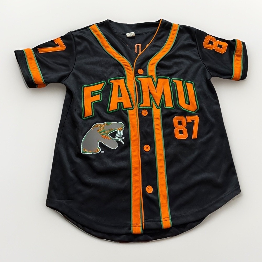 Florida A&M University Rattlers Baseball Jersey Size Small FAMU Embroidered